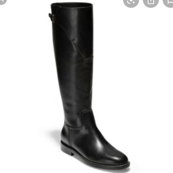 Cole Haan Shoes - Cole Haan Harrington Knee High Boot black riding